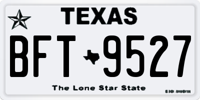 TX license plate BFT9527