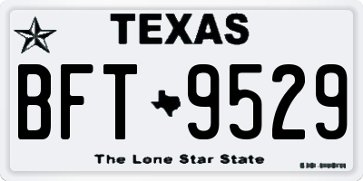TX license plate BFT9529