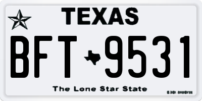 TX license plate BFT9531