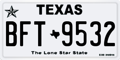 TX license plate BFT9532