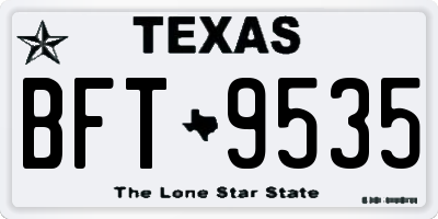TX license plate BFT9535