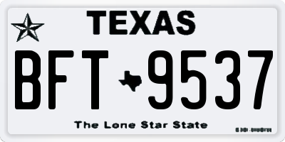 TX license plate BFT9537