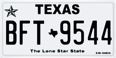 TX license plate BFT9544