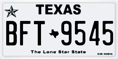 TX license plate BFT9545