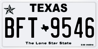 TX license plate BFT9546