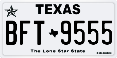 TX license plate BFT9555