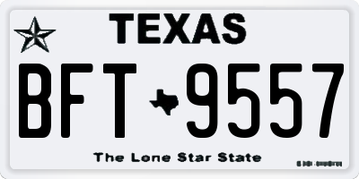 TX license plate BFT9557