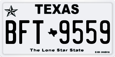 TX license plate BFT9559