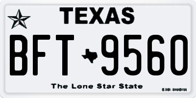 TX license plate BFT9560