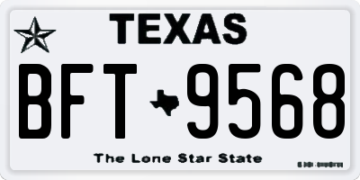 TX license plate BFT9568