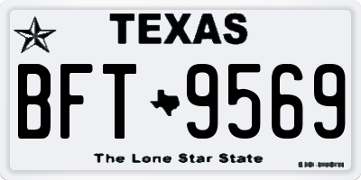 TX license plate BFT9569