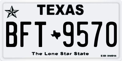TX license plate BFT9570