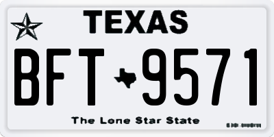 TX license plate BFT9571