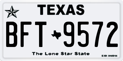 TX license plate BFT9572