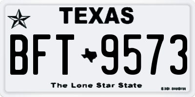 TX license plate BFT9573