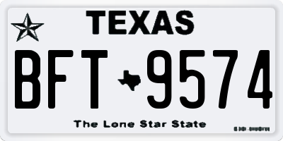 TX license plate BFT9574
