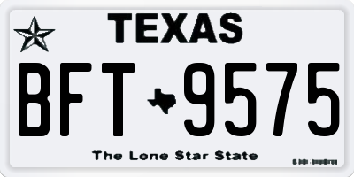 TX license plate BFT9575