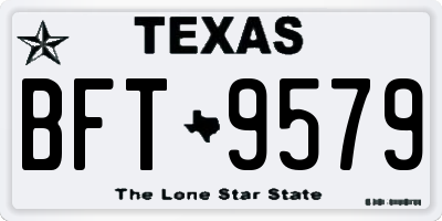 TX license plate BFT9579