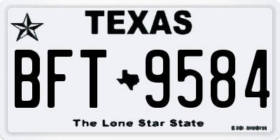 TX license plate BFT9584