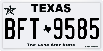 TX license plate BFT9585