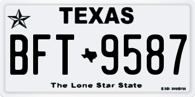 TX license plate BFT9587