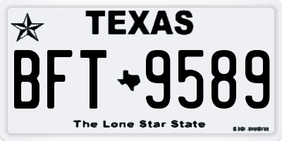 TX license plate BFT9589