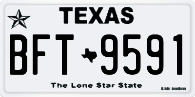 TX license plate BFT9591