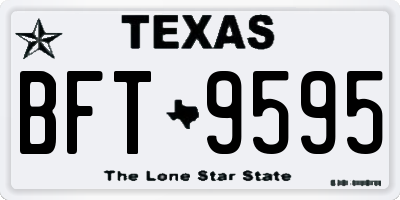 TX license plate BFT9595