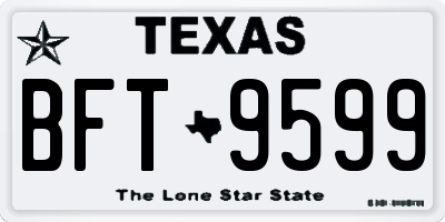 TX license plate BFT9599