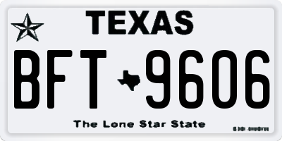 TX license plate BFT9606