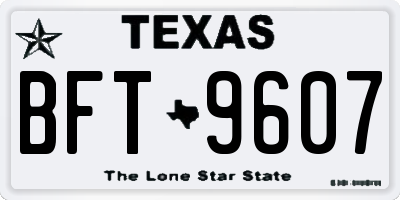 TX license plate BFT9607
