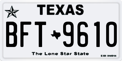 TX license plate BFT9610