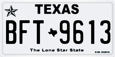 TX license plate BFT9613