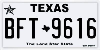 TX license plate BFT9616