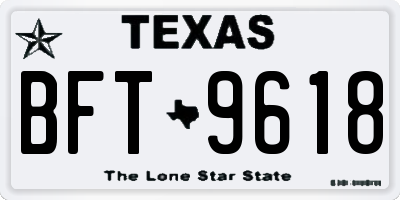 TX license plate BFT9618