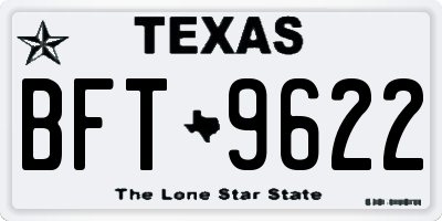 TX license plate BFT9622