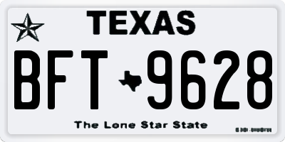 TX license plate BFT9628