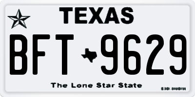 TX license plate BFT9629