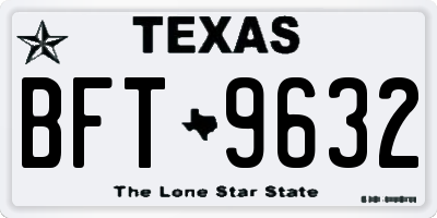 TX license plate BFT9632