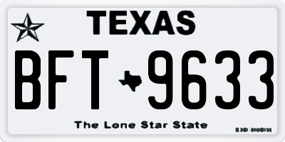 TX license plate BFT9633