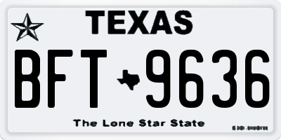 TX license plate BFT9636