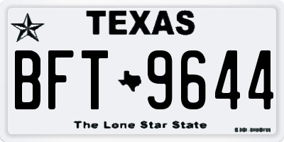TX license plate BFT9644