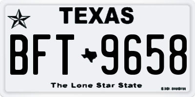 TX license plate BFT9658
