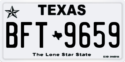 TX license plate BFT9659