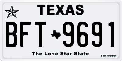 TX license plate BFT9691