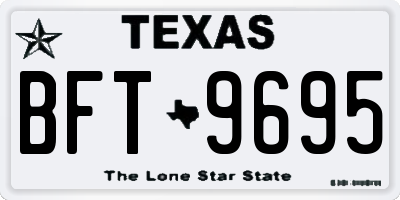 TX license plate BFT9695