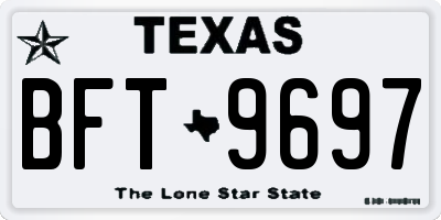 TX license plate BFT9697