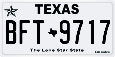 TX license plate BFT9717