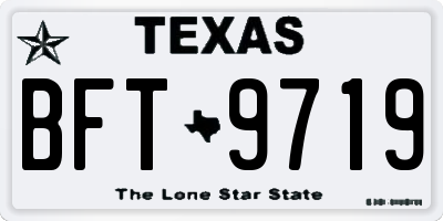 TX license plate BFT9719
