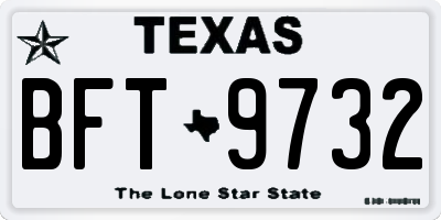 TX license plate BFT9732